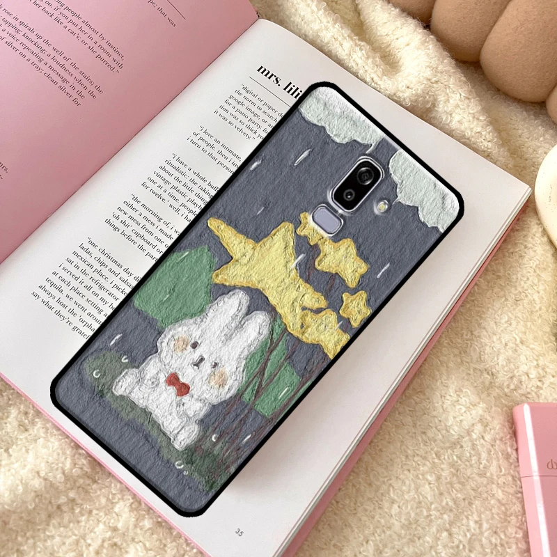 Милый корейский чехол для телефона с изображением кролика и медведей Samsung Galaxy J6 J4