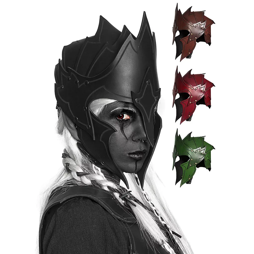 Винтажный кожаный защитный шлем Viking Period кожаная броня для костюмированной