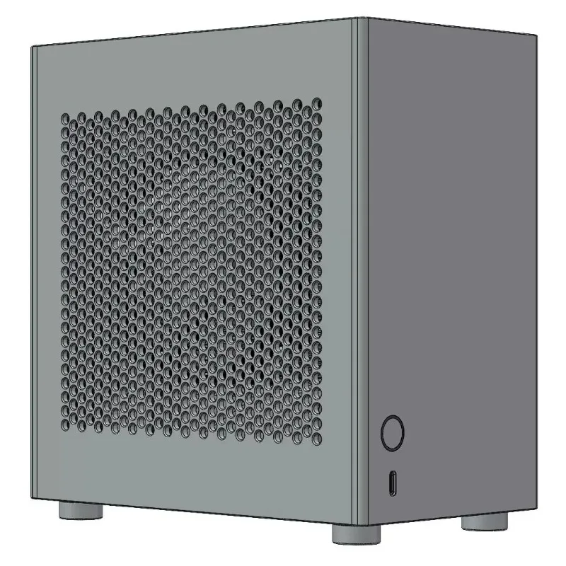 Фото Корпус ZS-A4DC/ITX V3 Mini ITX, 4.3 л, цельноалюминиевый, полувысокий, для видеокарты RTX4060 (Knife Card) №1