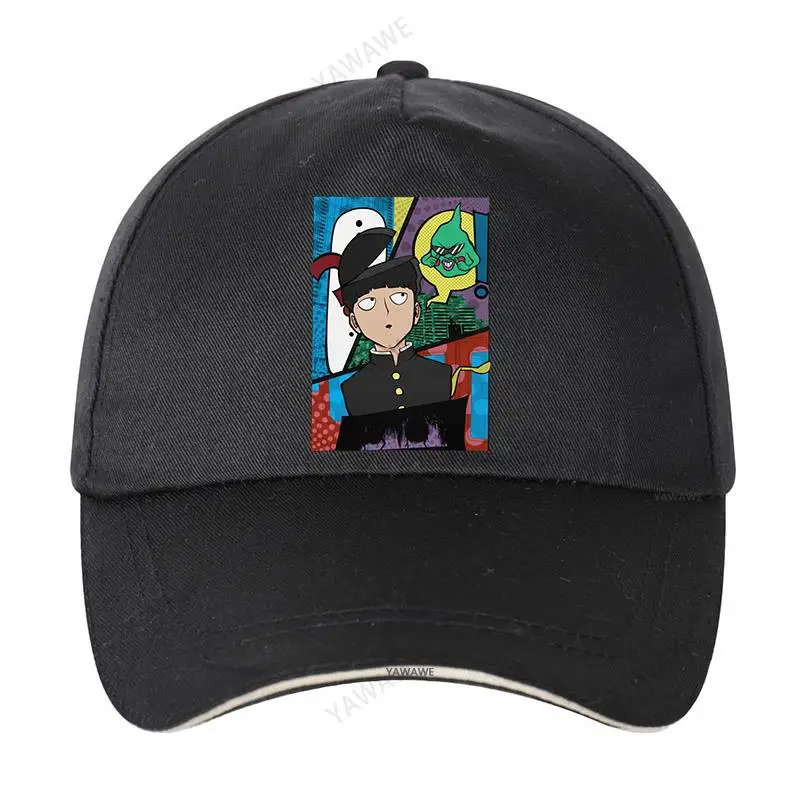 

Shigeo Kageyama Snapback Cap for Men Cotton Fashion Mob Psycho 100 Solid Sunhat Japanese Manga Pop Boyfriend Caps