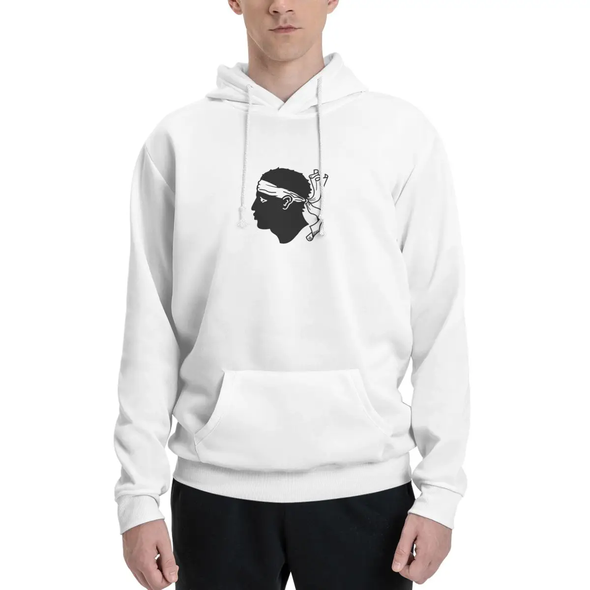 

Flag Of Corsica Couples Plus Velvet Hooded Sweater Activity competition Kawaii Hooded rope pullover Classic Top quality