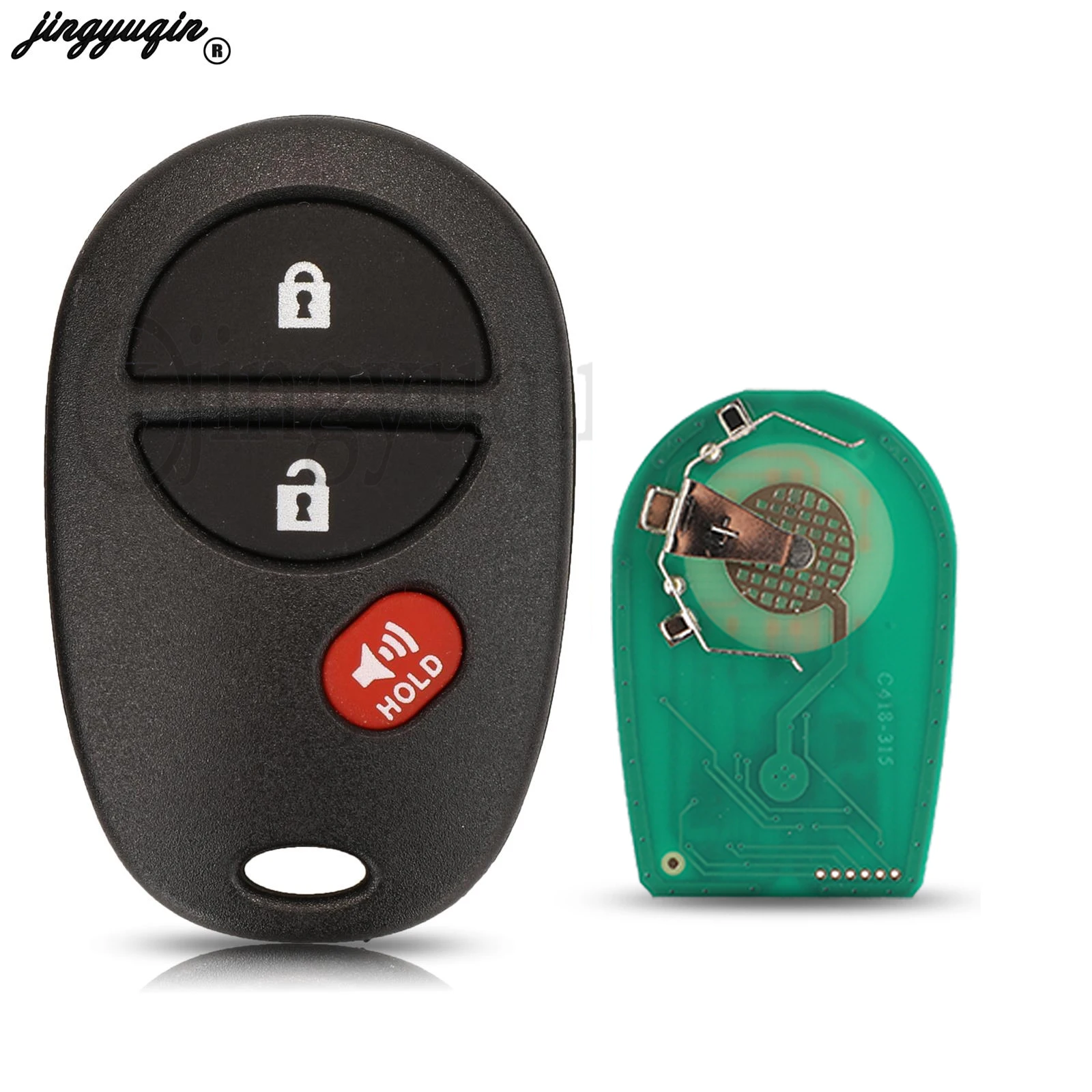 Jingyuqin 3/4 кнопки для Toyota Tacoma Tundra Highlander Sequoia Sienna 2008-2012, умный дистанционный ключ от автомобиля 315 МГц FOB GQ43VT20T