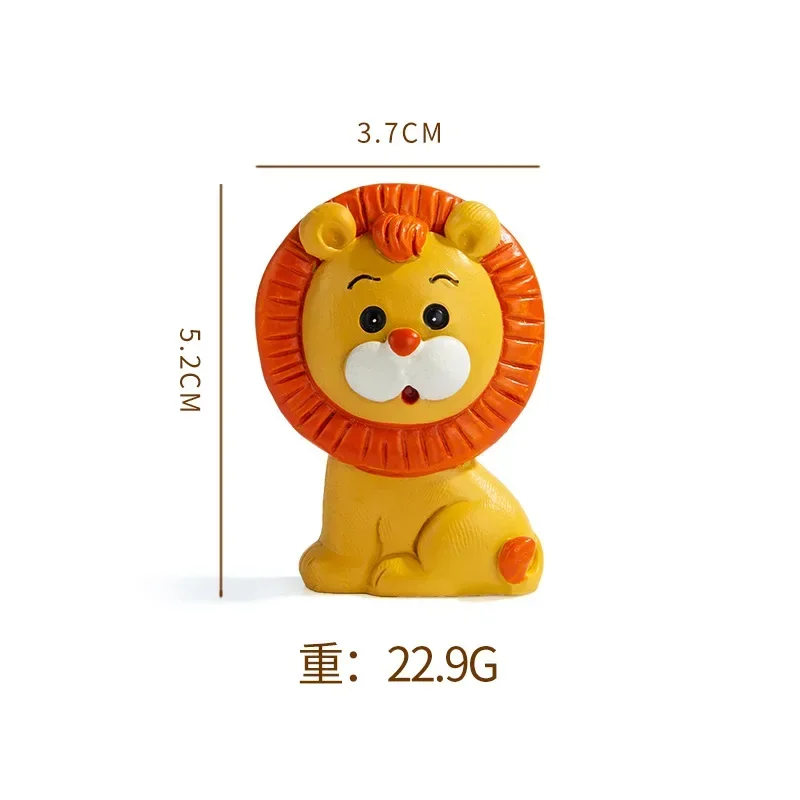 Декор для торта из смолы с мультяшными животными джунгли детский лев слон кролик