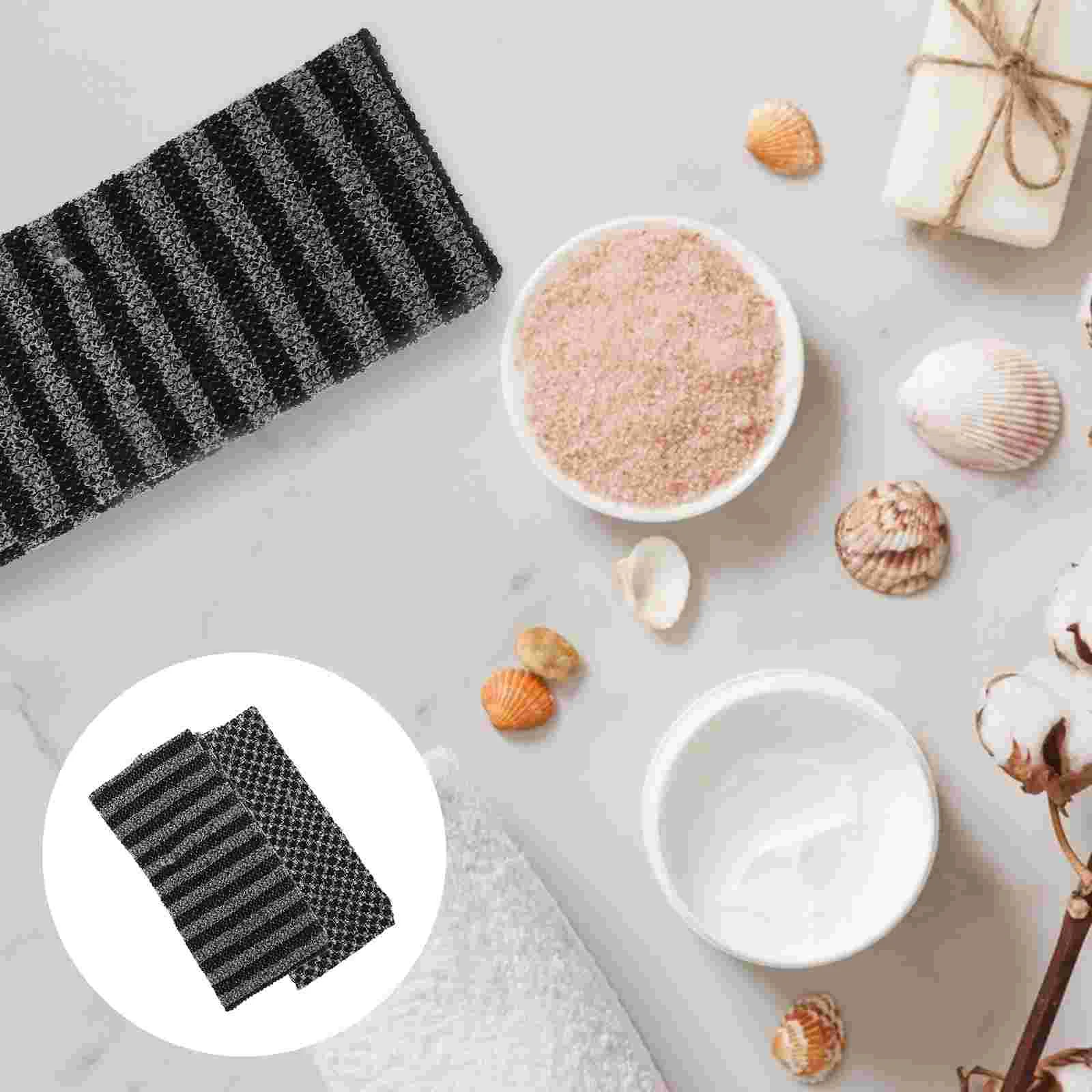 

2 Pcs Washer Back Rub Towels Body Skin Cleaning Tools Shower Brush Scrubber Straps Bath Cleaners Scrubbers Man ג'קוזי