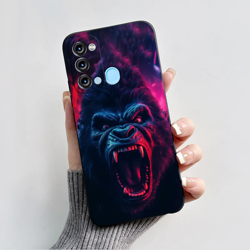 Чехол для itel Vision 3 S661W женский черный миф Wukong окрашенный мягкий бампер из ТПУ Itel S17