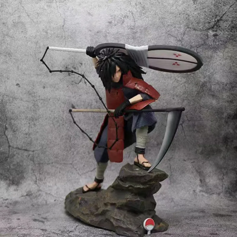 

Аниме Naruto Shippuden Uchiha Madara Battle Ver. Экшн-фигурка из ПВХ GK, Коллекционная модель манга, детские игрушки, куклы, подарки