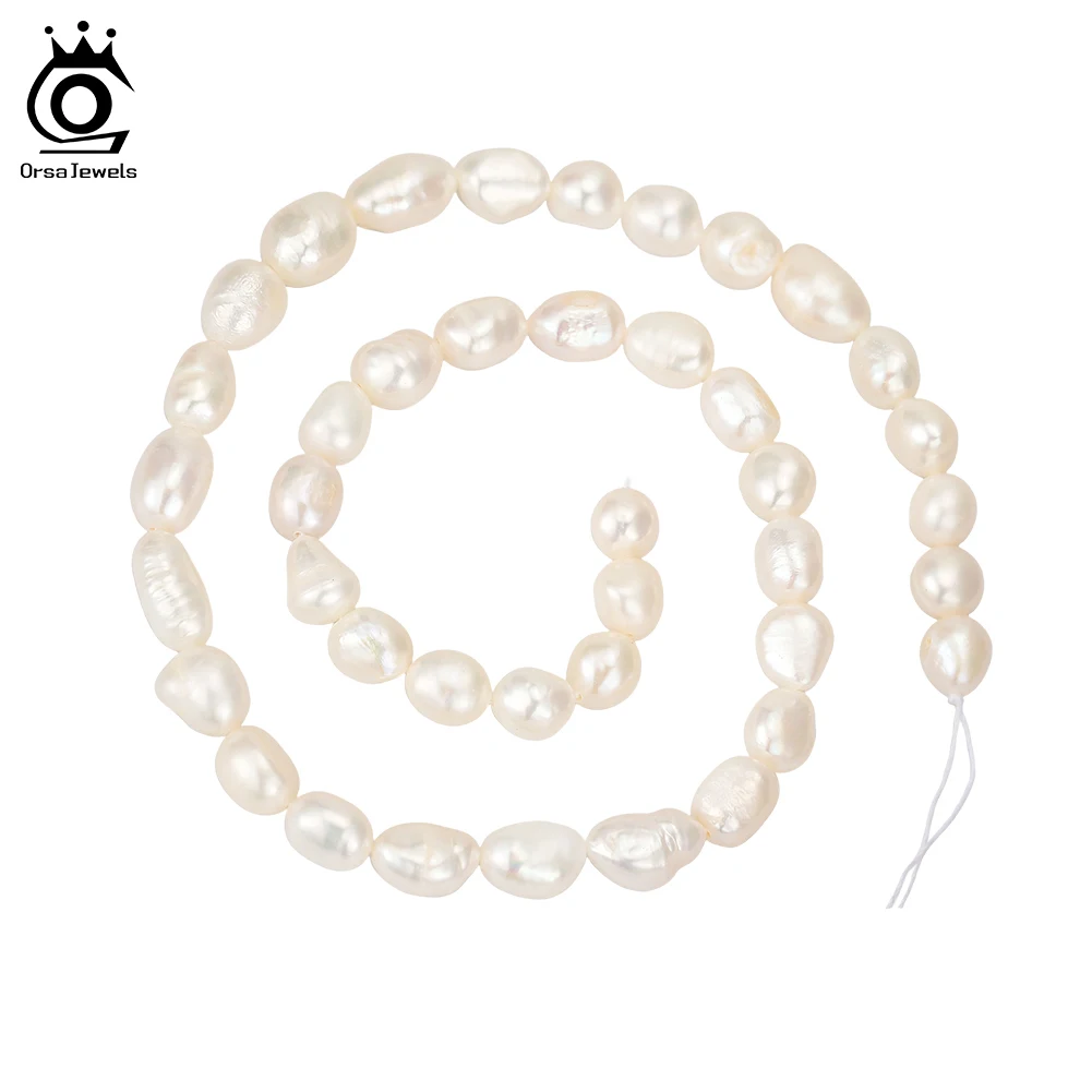 Фото ORSA JEWELS 100% натуральный пресноводный жемчуг 3A/4A, высокое качество, жемчужные бусины Baoque для изготовления ювелирных изделий, браслеты «сделай сам», оптовая продажа PP1 №3