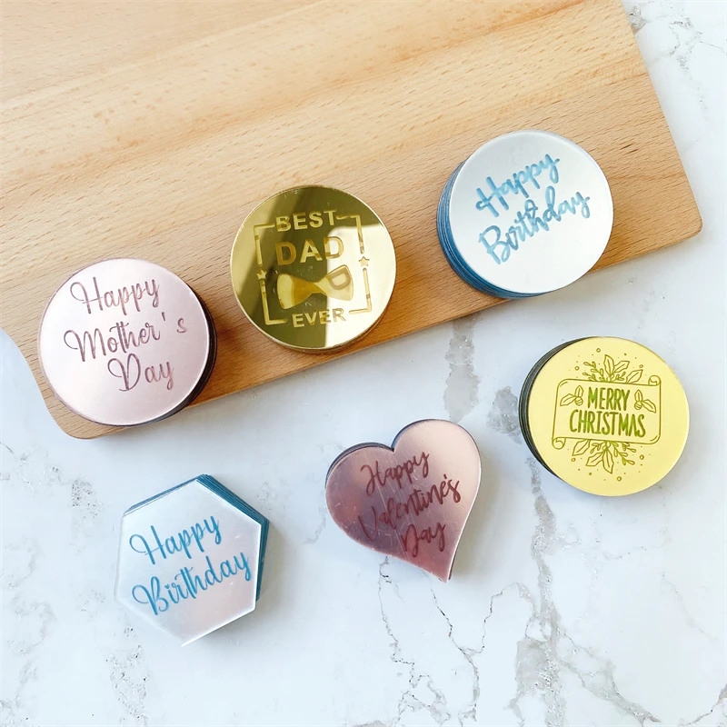 10 шт. новый золотой Топпер для торта на День Матери акриловый кексов розовый