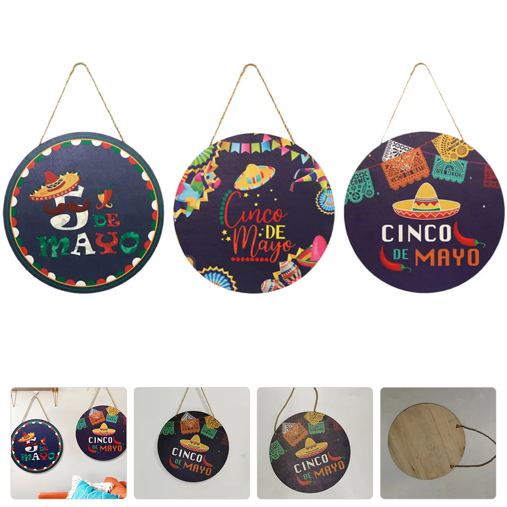 

3 Pcs Fiesta Scene Hanging Decor Hawaiian Decorations Mexican Centerpieces Tables Mexican Hanging Door Decor Mexican Decor Home