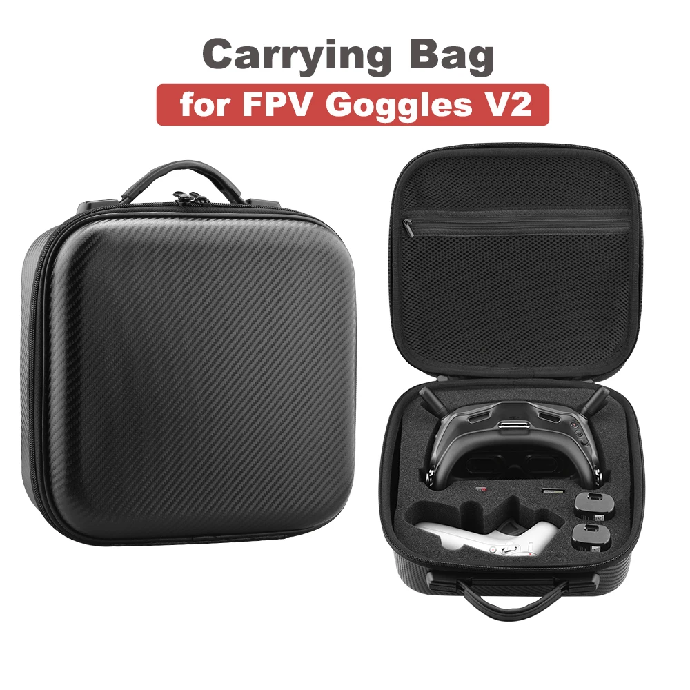 

Carrying Bag for DJI Avata FPV Goggles V2 RC MOTION 2 Storage Case Travel Protection Hard Leather Handle Shoulder Accessories