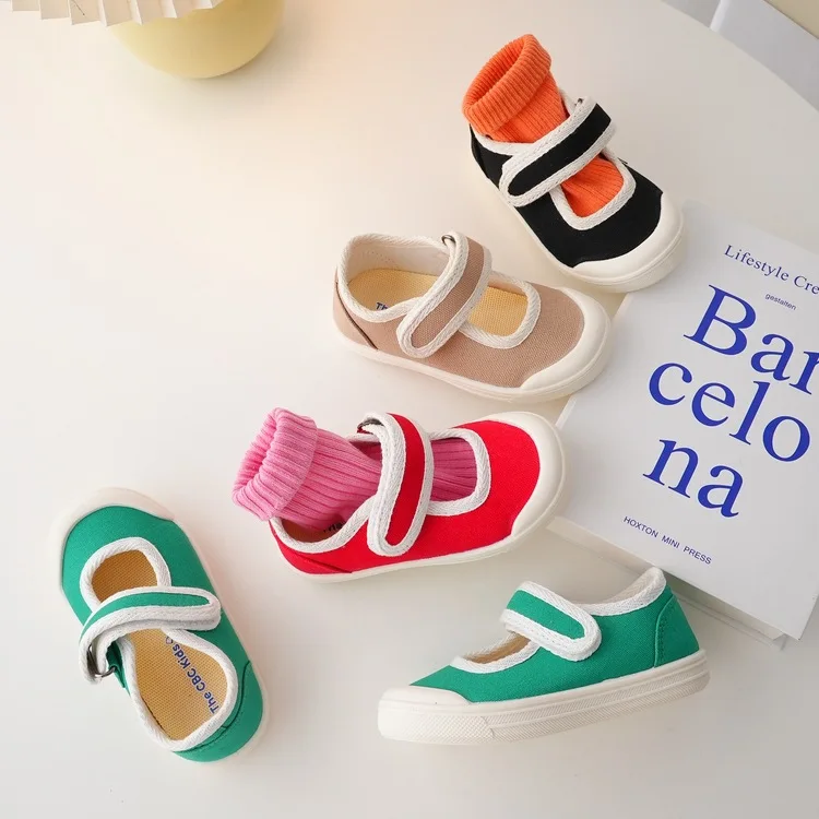 

Kids Solid Color Single Shoes Spring Autumn New Jelly Retro Children's Shoes Casual Canvas Shoes Children's Fashion Sneakers