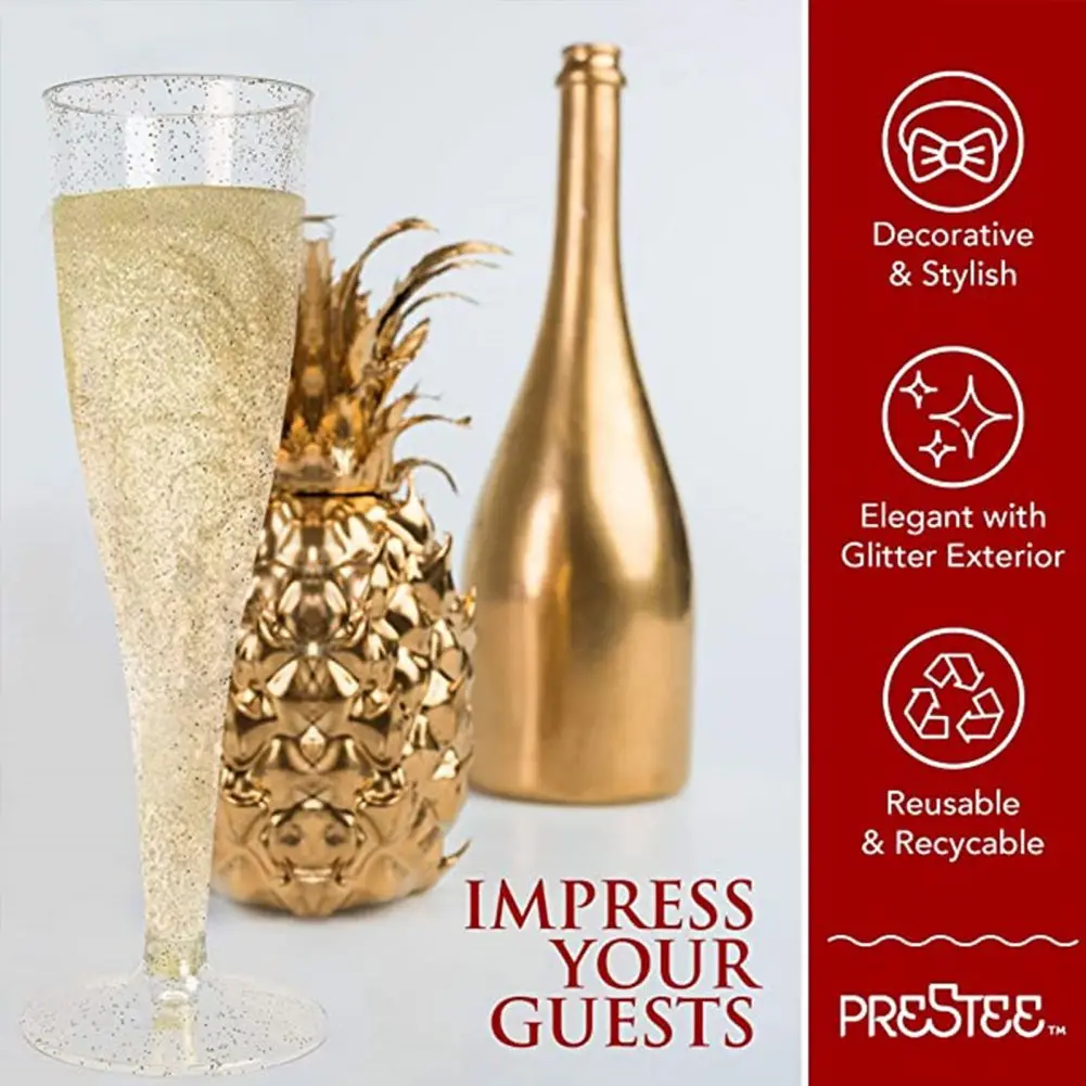 

Plastic Wine Glass Disposable Cocktail Glass Champagne Plastic Cup Transparent Unbreakable Drinkware for Home Party Wedding