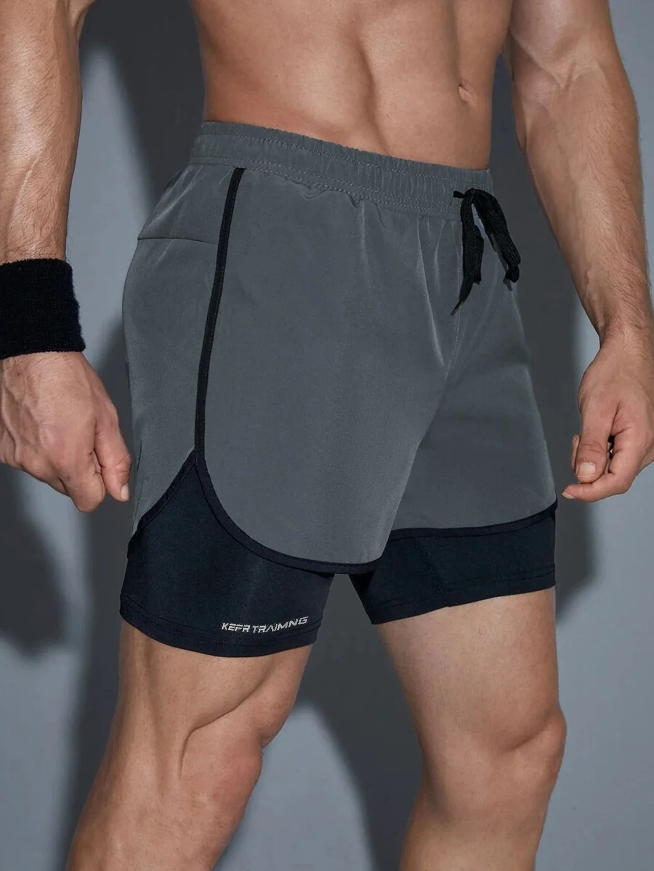 Мужская спортивная одежда 2 в 1, легкие тренировочные шорты, Мужская ...