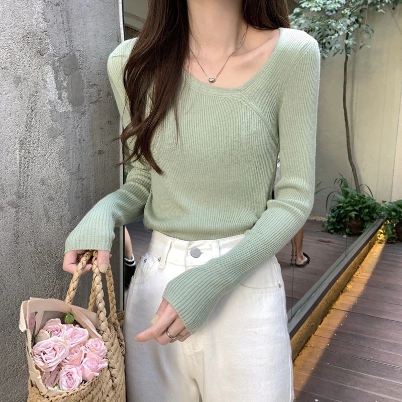 

Женский мягкий кардиган в стиле ретро, пуловер с длинным рукавом и высоким воротником, Осень-зима