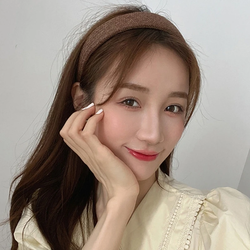 

Плетеные повязки ручной работы для женщин и девочек, плетеная повязка для волос для спа, обруч для волос, кемпинга, путешествий,