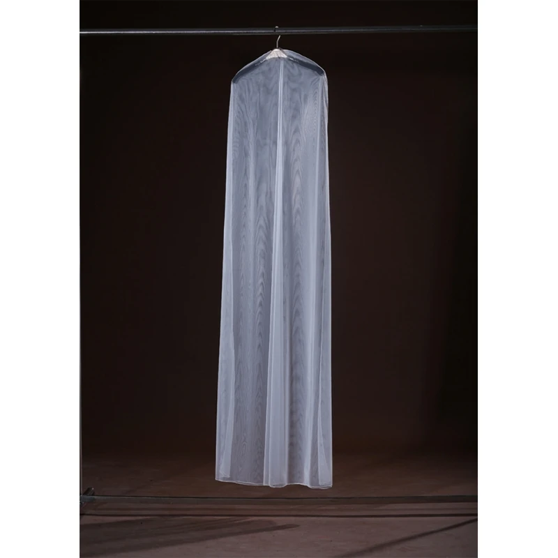 

160/180cm Extra Large Soft Cloth Wedding Dress Dustproof Cover Pullover Thin Bride Gown Storage Bag Transparent Foldable Clothes