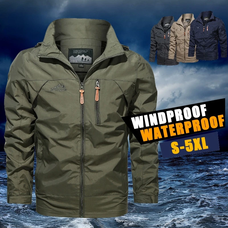 

New Men's Bomber Jacket 2021 Spring Windproof Casual Military Tactical Jackets Men Breathable Waterproof Coat Outdoor Stormwear
