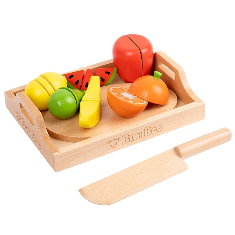 

Play for Kids Kitchen Cutting Fruits Toys for Toddlers Pretend Cutting