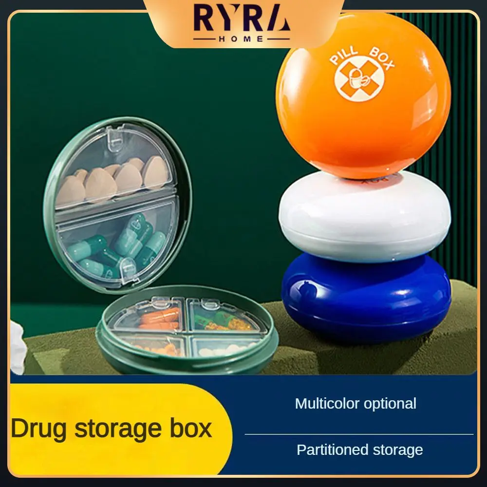 

Pp Compartment Pill Box Portable Moisture Proof Drug Sub-packaging Box Practical Lightweight Storage Box Mini Sealed Cartridge