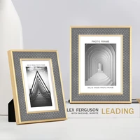 american modern light luxury solid wood photo frame silver creative bedroom set table living room study photo frame decoration