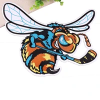 2pcslot large anime embroidery patch clothing decoration accessories animal hockey bee strange things iron heat applique