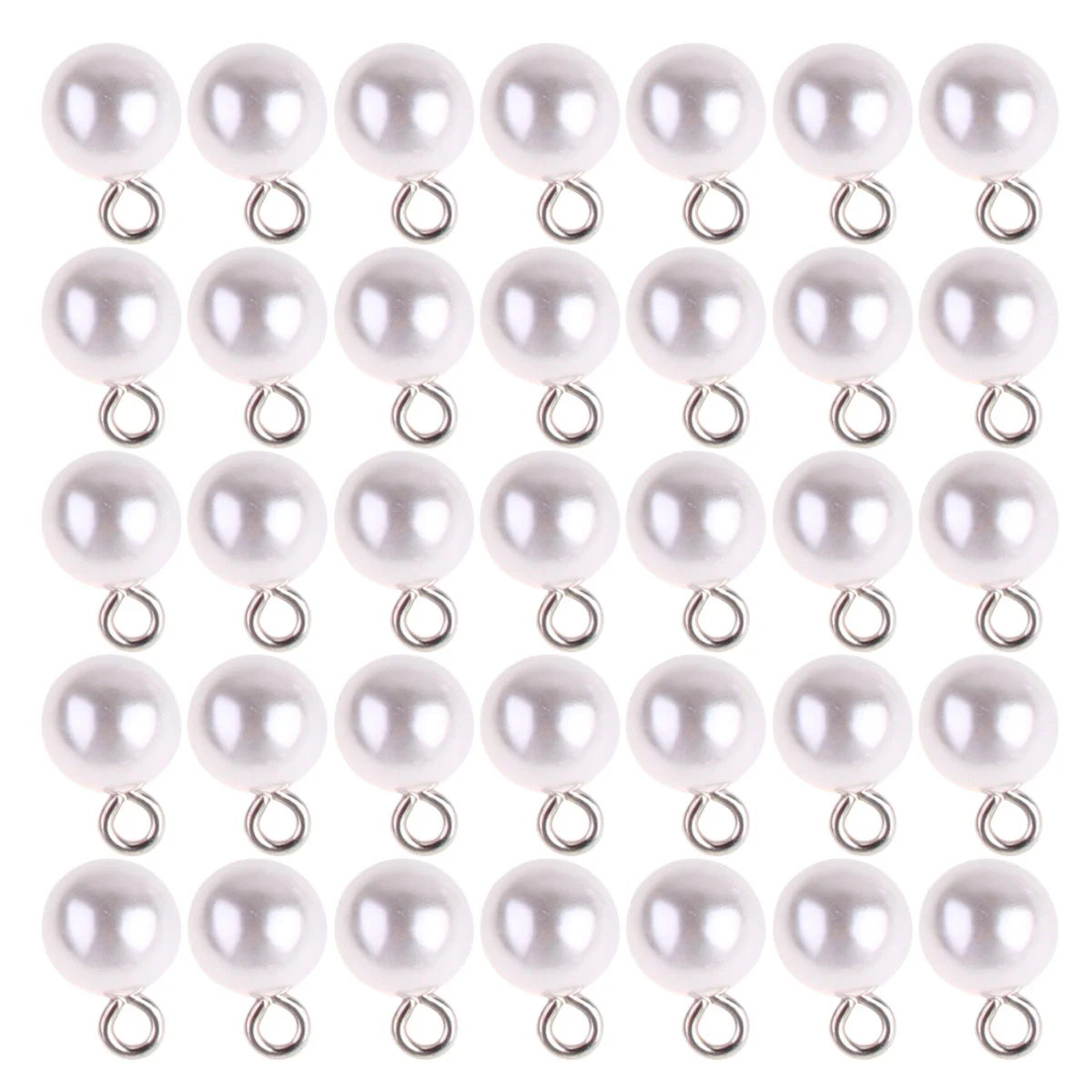 

Pearl Buttons Button Embellishments Round Full White Beads Flatback Loose Bead Dress Wedding Embellishment Bridal Decorative