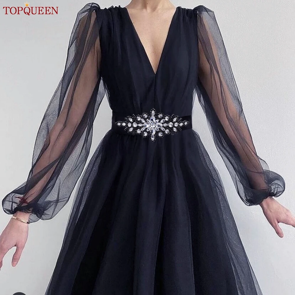 Пояс TOPQUEEN S01 Свадебный Женский, Роскошный Серебристый пояс для подружки невесты, подарок для взрослых