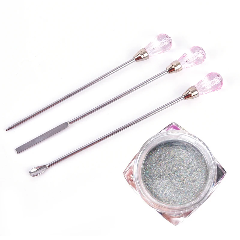 

3 шт./компл. стержень для перемешивания дизайна ногтей инструмент для смешивания лака для ногтей УФ-гель точечный инструмент Стразы игла для...