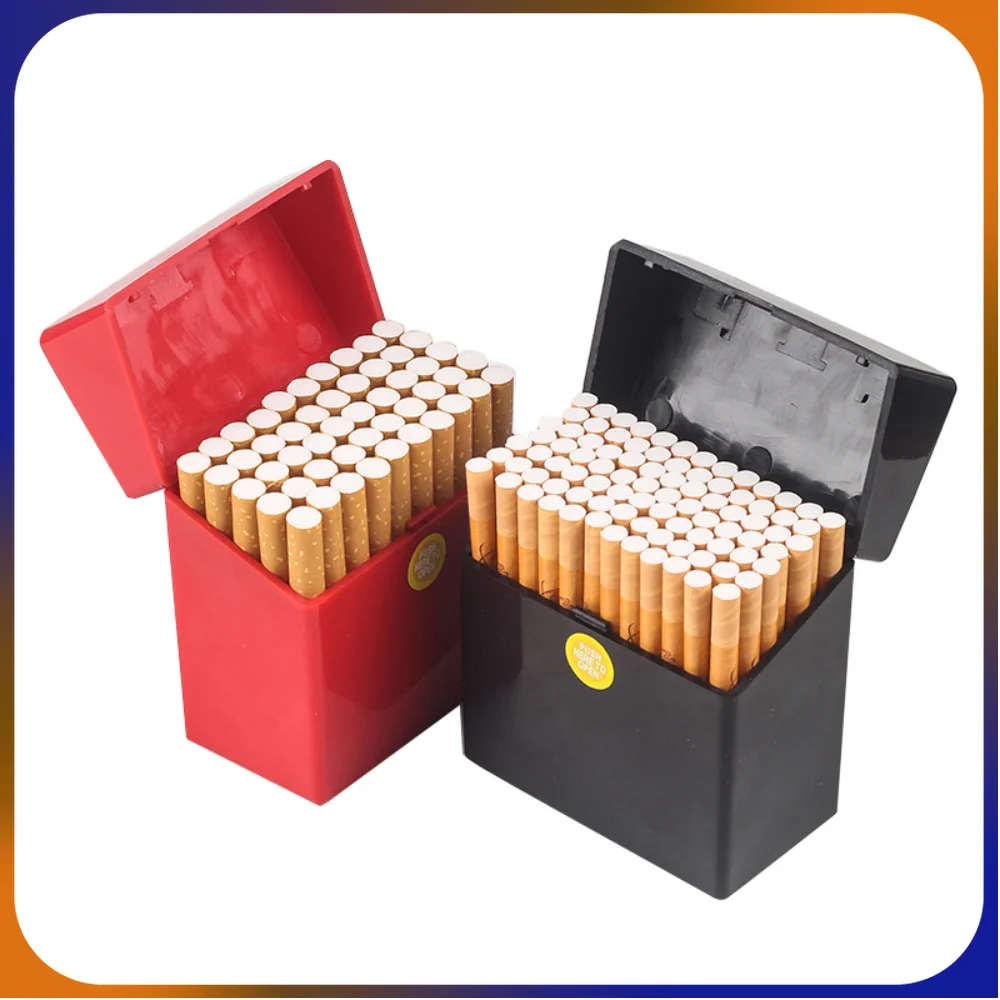 

1pcs 50 Cigarette Case Plastic Portable Rough Cigarette Storage Box Moisture-proof Sealed Cigarette Case Smoking Accessories