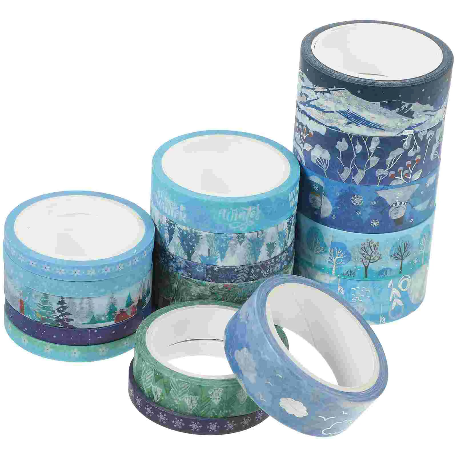 

19 Rolls Christmas Trees Washi Tapes Scrapbook DIY Delicate Journaling Decorative