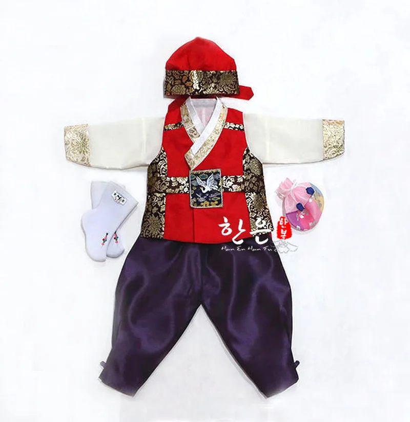 

Boys Hanbok Korean Original Imported Fabric First Birthday Hanbok Latest Birthday and Event Performance Clothing
