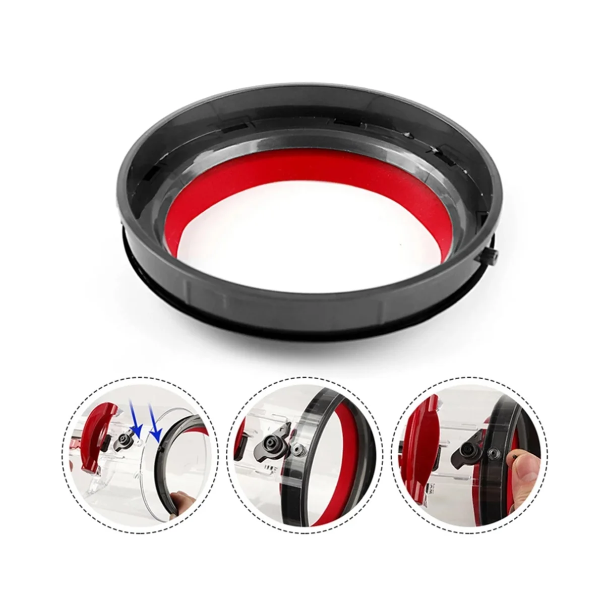 Тонкий пылесборник для Dyson V12 V10 сверху фиксированное уплотнительное кольцо