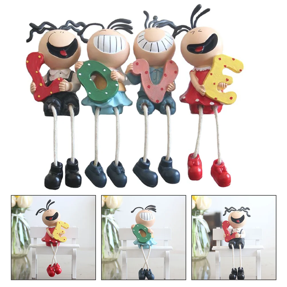 

Shelf Legs Sculpture Sitters Dangling Leg Sitter Figurines Statue Family Figuredangle Model Ornaments Figurine Hanging Ornament