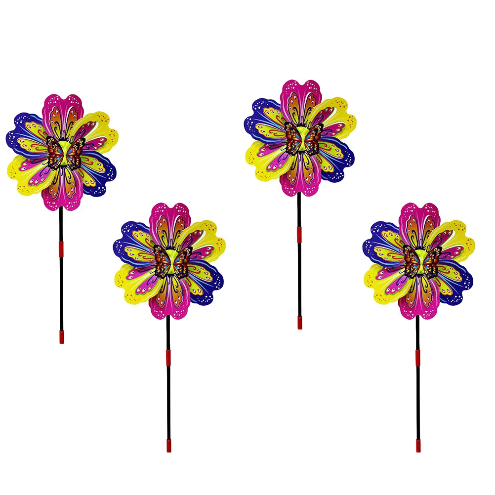 

4pcs Flower Windmill Novel Kids Windmills Funny Children for Toddlers Ourdoor