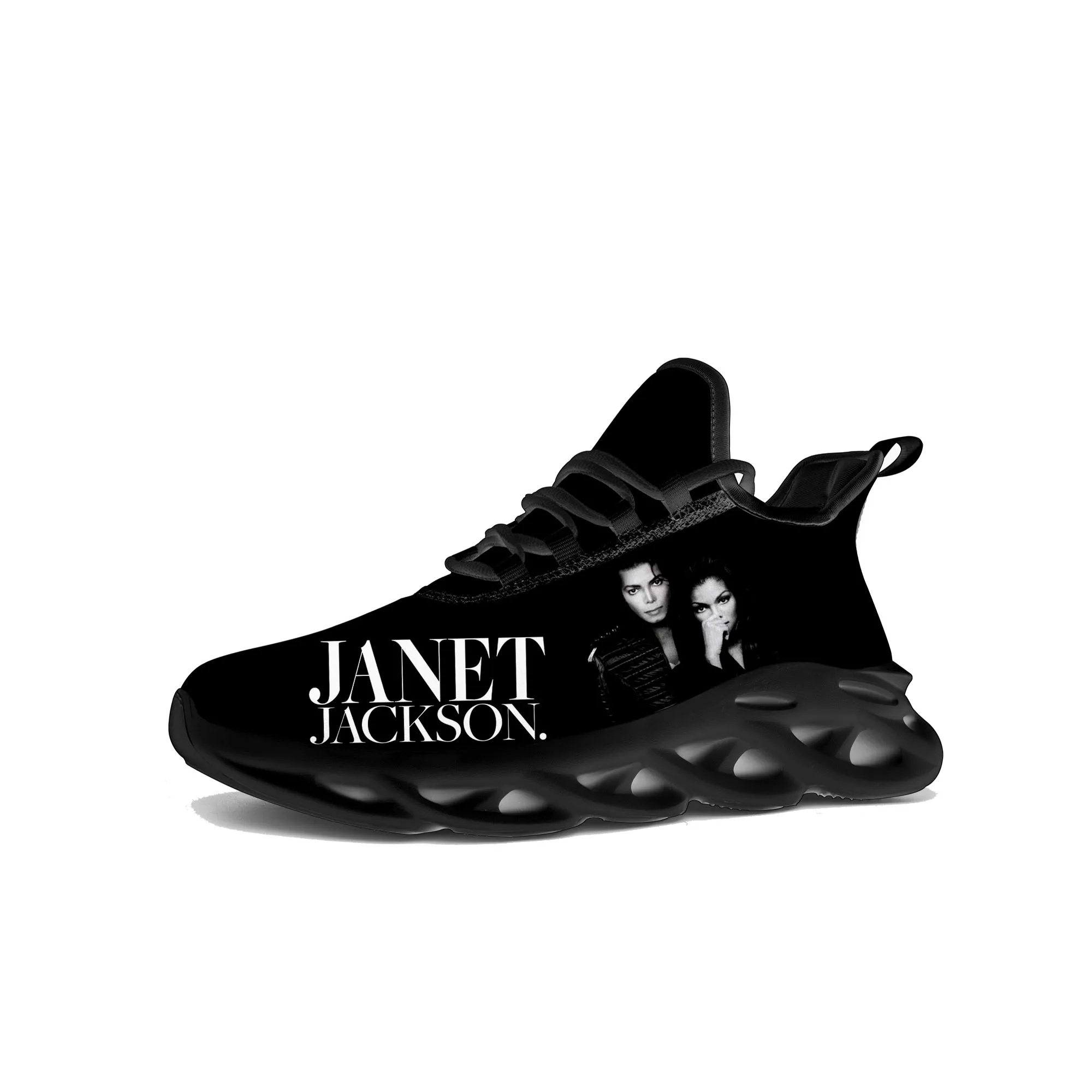 

Janet Jackson Singer Pop Flats Sneakers Mens Womens Sports Running Shoe Sneaker Lace Up Mesh Footwear Tailor-made Shoe Black