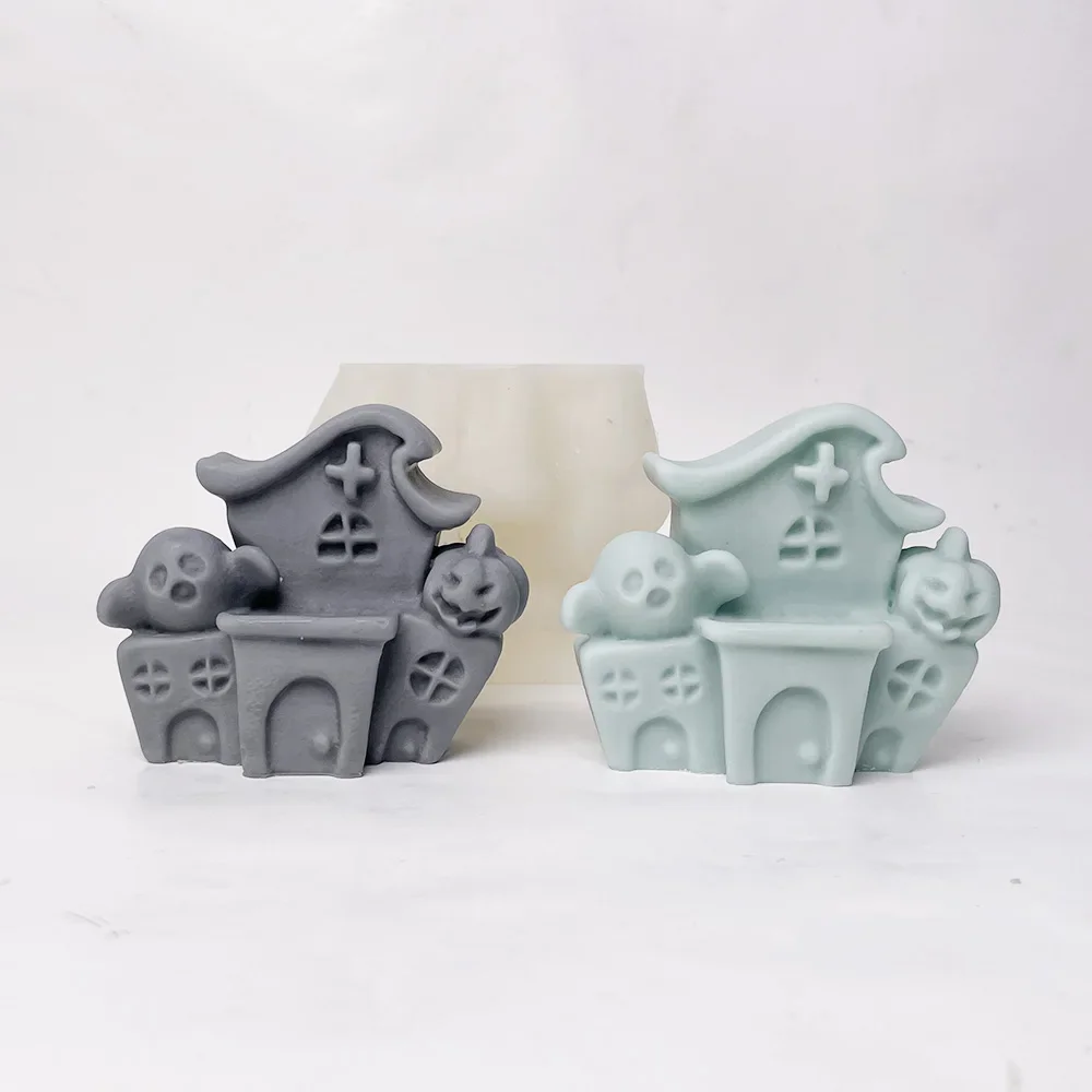 e dynia czaszka świeca silikonowe formy 3D lalka rzemiosło żywica gipsowa betonowa forma do świec mydlanych prezent na Halloween