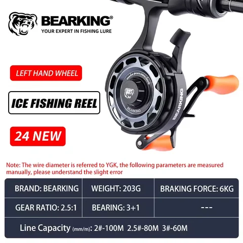 Высокофутовая катушка для зимней рыбалки, скорость 2,5:1, сверхгладкое колесо для нахлыста, тормозное усилие 6 кг, 3 + 1 BB, портативная катушка для зимней рыбалки на плоту