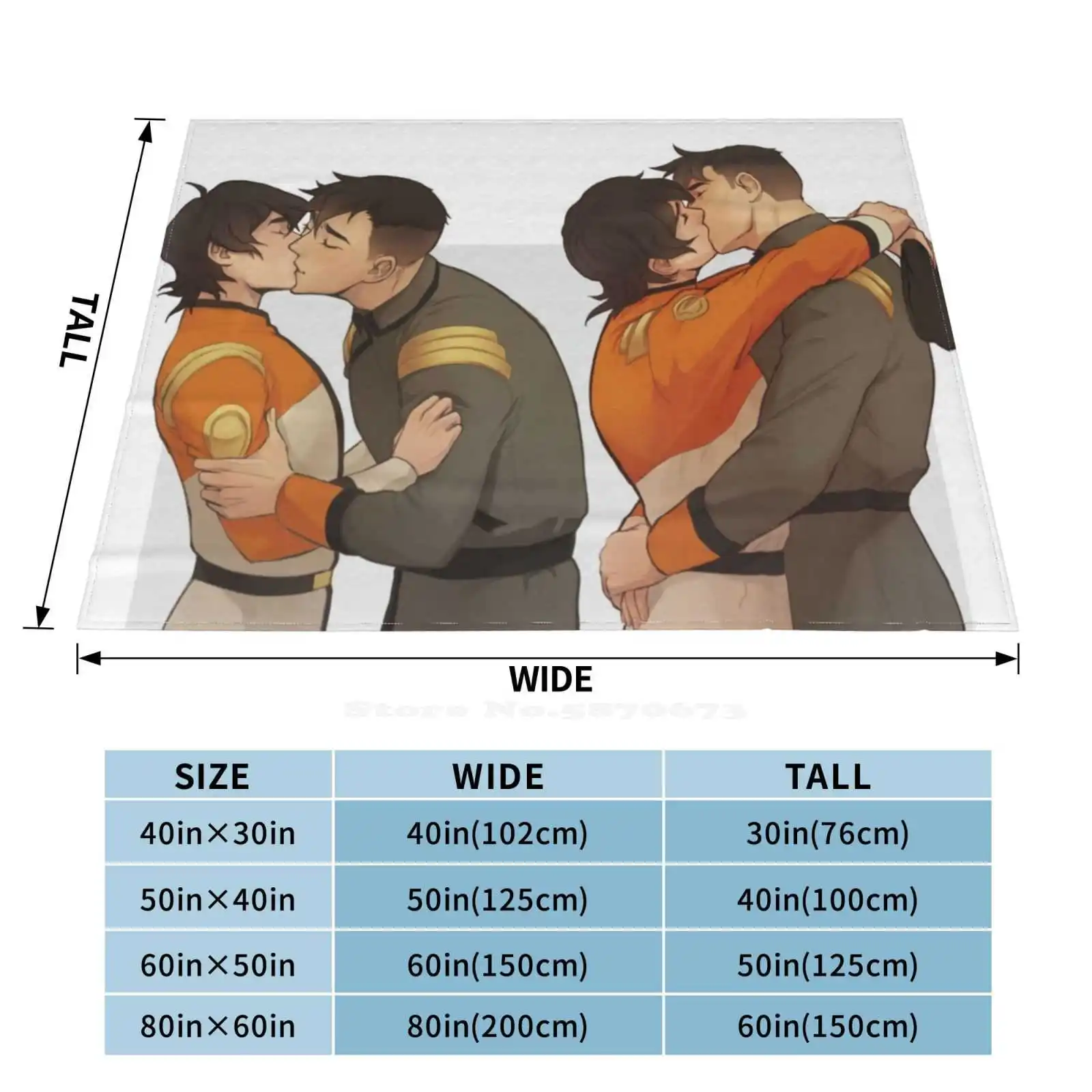 Мягкое теплое одеяло Garrison Kiss Sheith Keith Kogane Takashi Shirogane