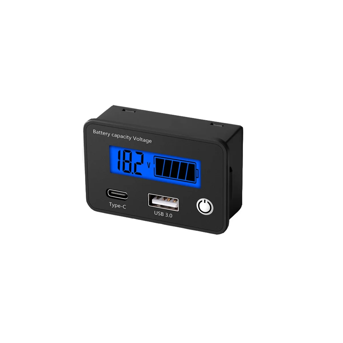 

DC8-30V Battery Capacity Indicator Lead Acid Lithium Batteries Level Tester USB 3.0 Digital Voltmeter Voltage Meter Blue