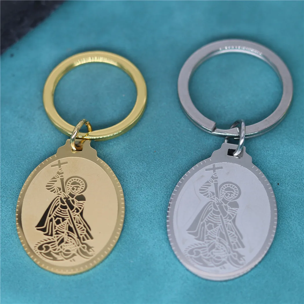 Цепочка с подвеской в виде Святого Джорджа драконом для мужчин и женщин крест из