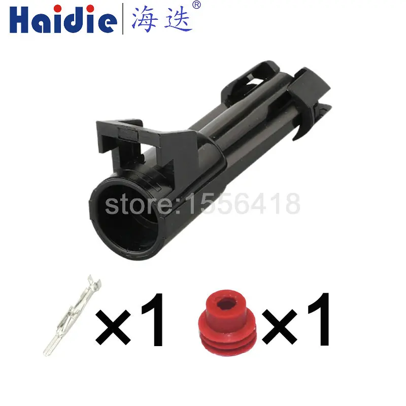 

Black 1 Pin Connector Waterproof Female 12065172