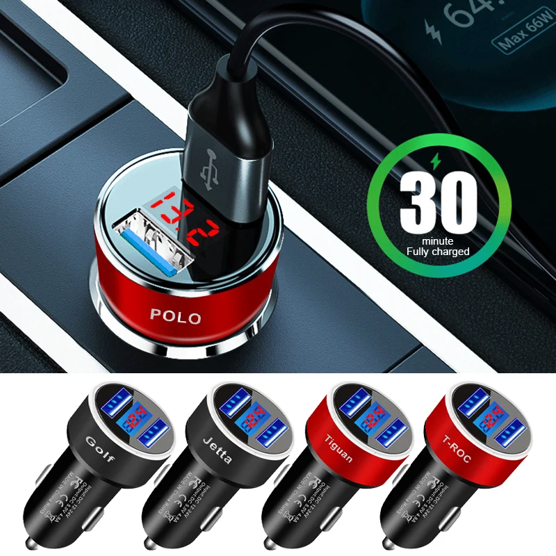 

Fast Charging Car Charger For Phone USB Adapter for Volkswagen CC Golf Jetta Lavida Magotan Passat POLO Tiguan Touran T-ROC