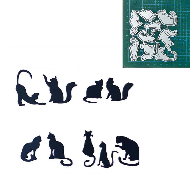 

metal cutting dies cut die mold Animal cat decoration Scrapbook paper craft knife mould blade punch stencils die DIY New