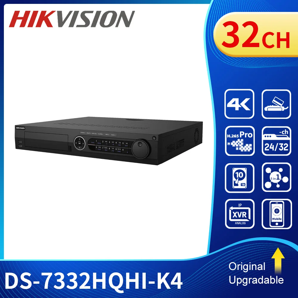 

Hikvision Analog Recorder DS-7332HQHI-K4 Turbo HD TVI DVR Turbo HD TVI DVR POS Hik-Connect H.265 Pro+