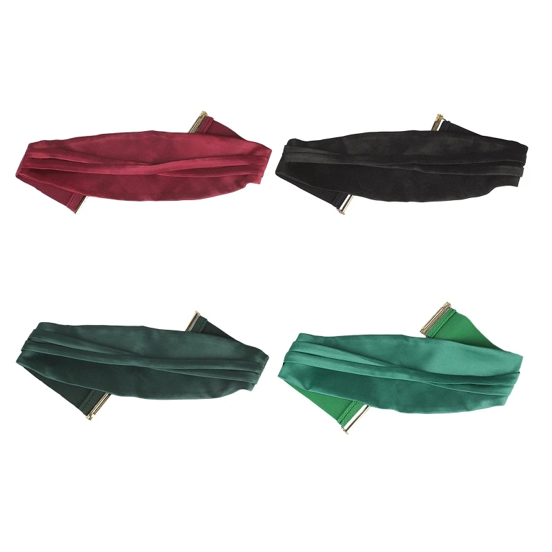 

Satin Elastic Belt Elastic Corset Waist Belt Waist Cincher Wide Dress Belt