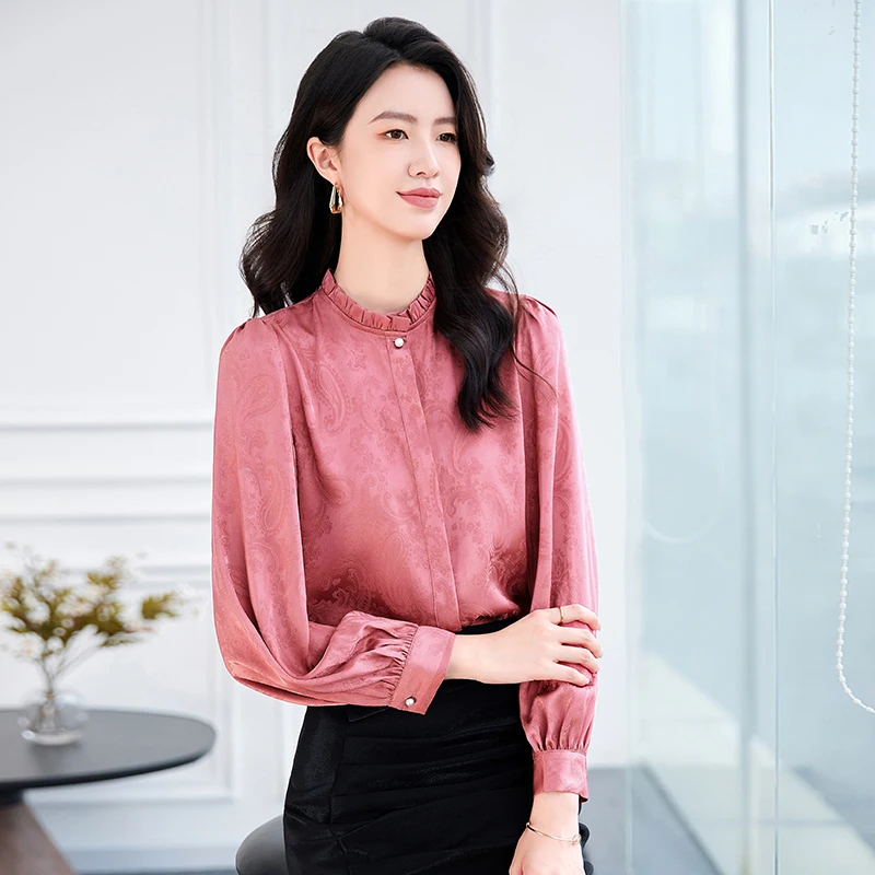 NAVIU новая мода красивая рубашка с цветочным принтом осень длинным рукавом