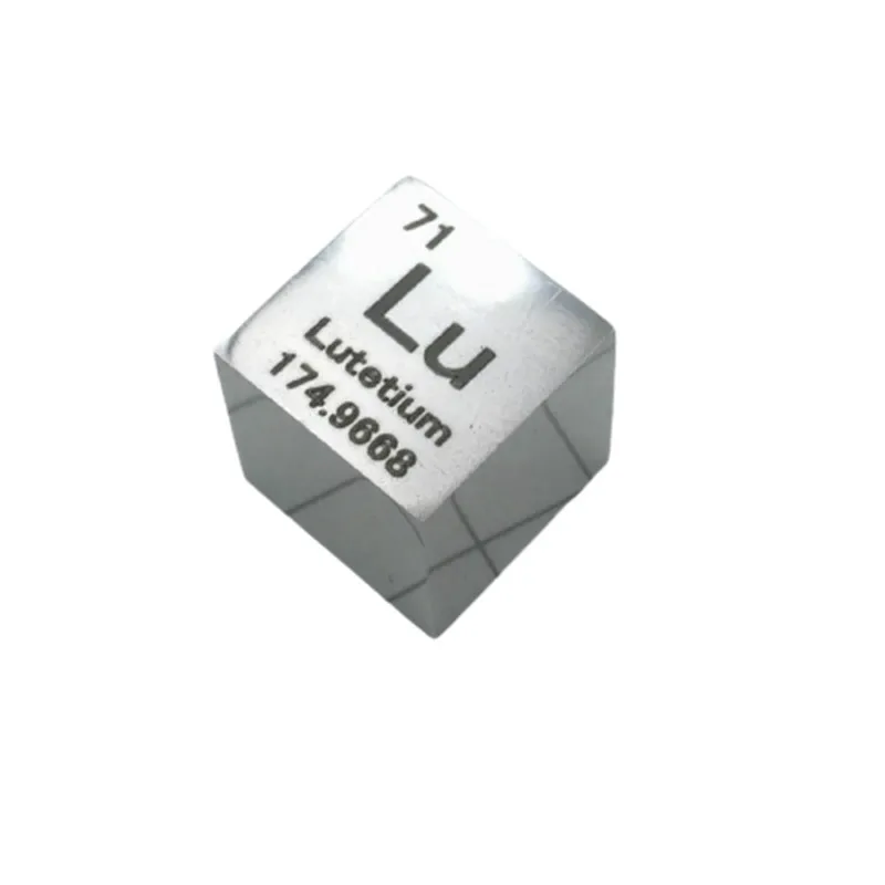 

Lutetium Metal Mirror полированный кубический редкоземельный металлический периодический стол 10 мм Lu 99.95%