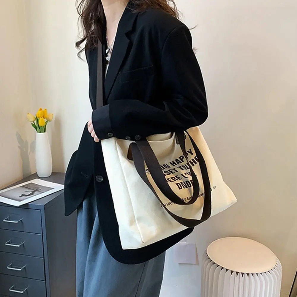 

Storage Bags Large Capacity Letter Printed Purse Wallets Crossbody Bag Women Shoulder Bag Canvas Tote Bag Ins Handbag