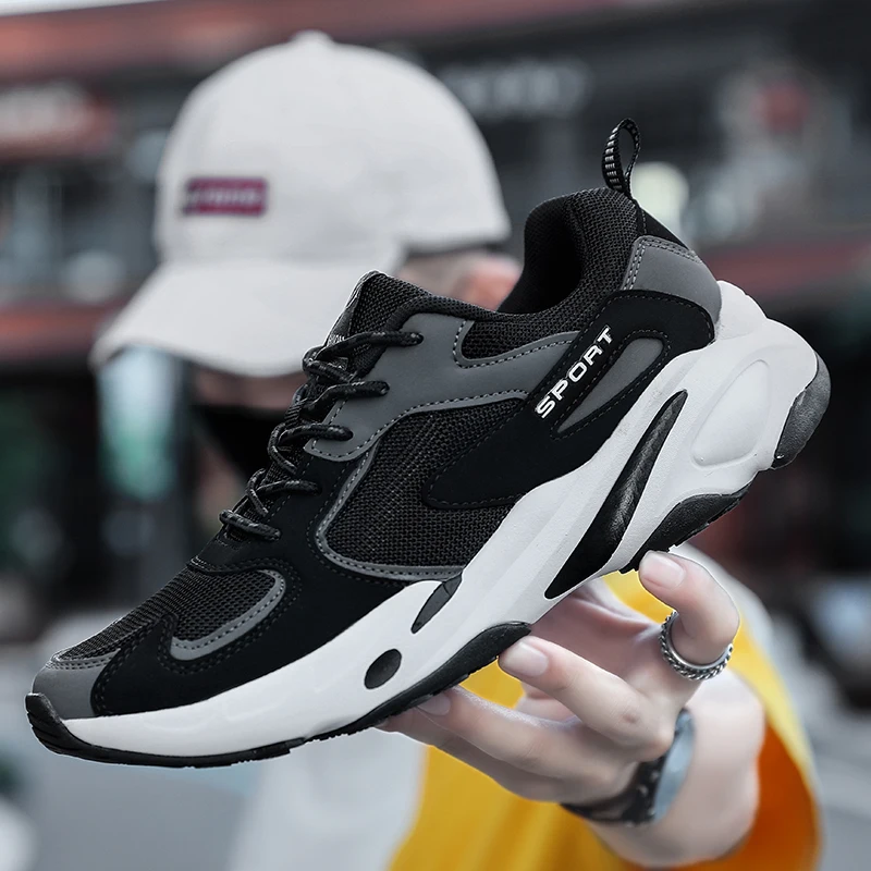 Men Running Shoes Lace up Men Sport Shoes Lightweight Comfortable Breathable Walking Sneakers Tenis Masculino Zapatillas Hombre