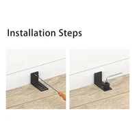 1 set floor guide black sliding barn door bottom adjustable floor ail guide roller locker kits home improvement building
